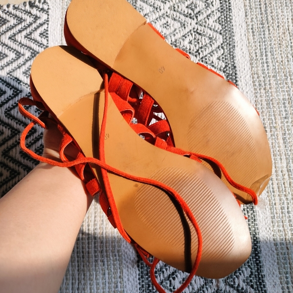 H&M Real Suede Leather Gladiator Sandals - Picture 3 of 16